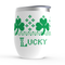 Shamrock Stemless Wine Tumblers, Irish Knitter Wine Tumbler, Knitter Gift, Red Headed Knitter Gift, Knitting Tumbler